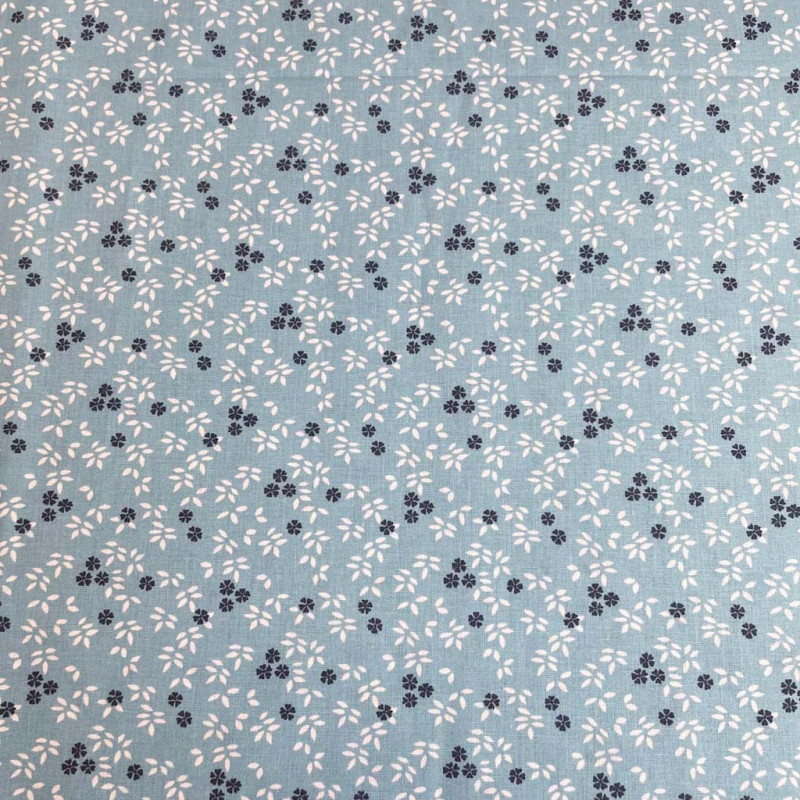 Algodón estampado NAHO Nilo / Azul marino